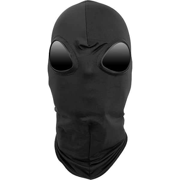 Amazon.com: Punk Black Leather Full Face Hood Mask Nose  display picture 1