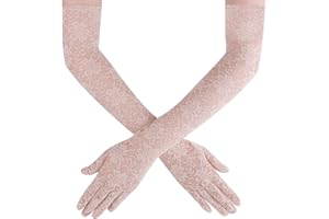 Uintoon Lace Gloves Women Elbow Length Tea Party Opera Princess Lace Gloves for Women Girls