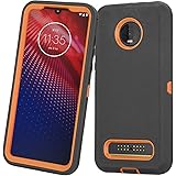 Annymall for Moto Z3 Case, Moto Z3 Play Case, Heavy Duty with [Built-in Screen Protector] Tough 3 in1 Rugged Shockproof Armor