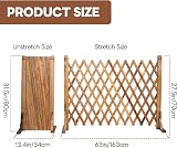 Tonchean 2Pack Expanding Trellis Fence Panels 80cm Height 34-160cm Length view 3