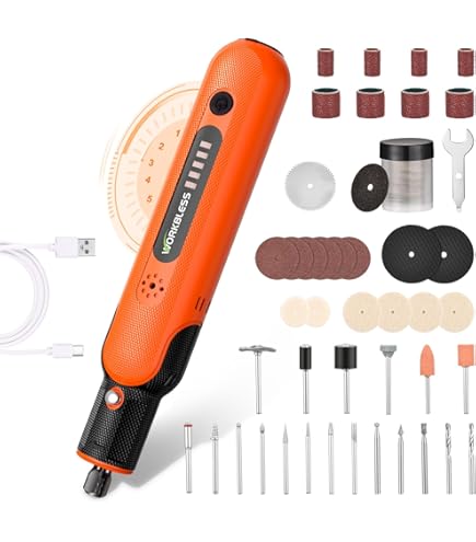 Mini Cordless Rotary Tool Kit, 5-speed Multi-purpose Engraving Tool, With LED - View #10
