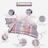 Gaveno Cavailia Easy Care Check Style Duvet Cover Set King Blush Pink view 2