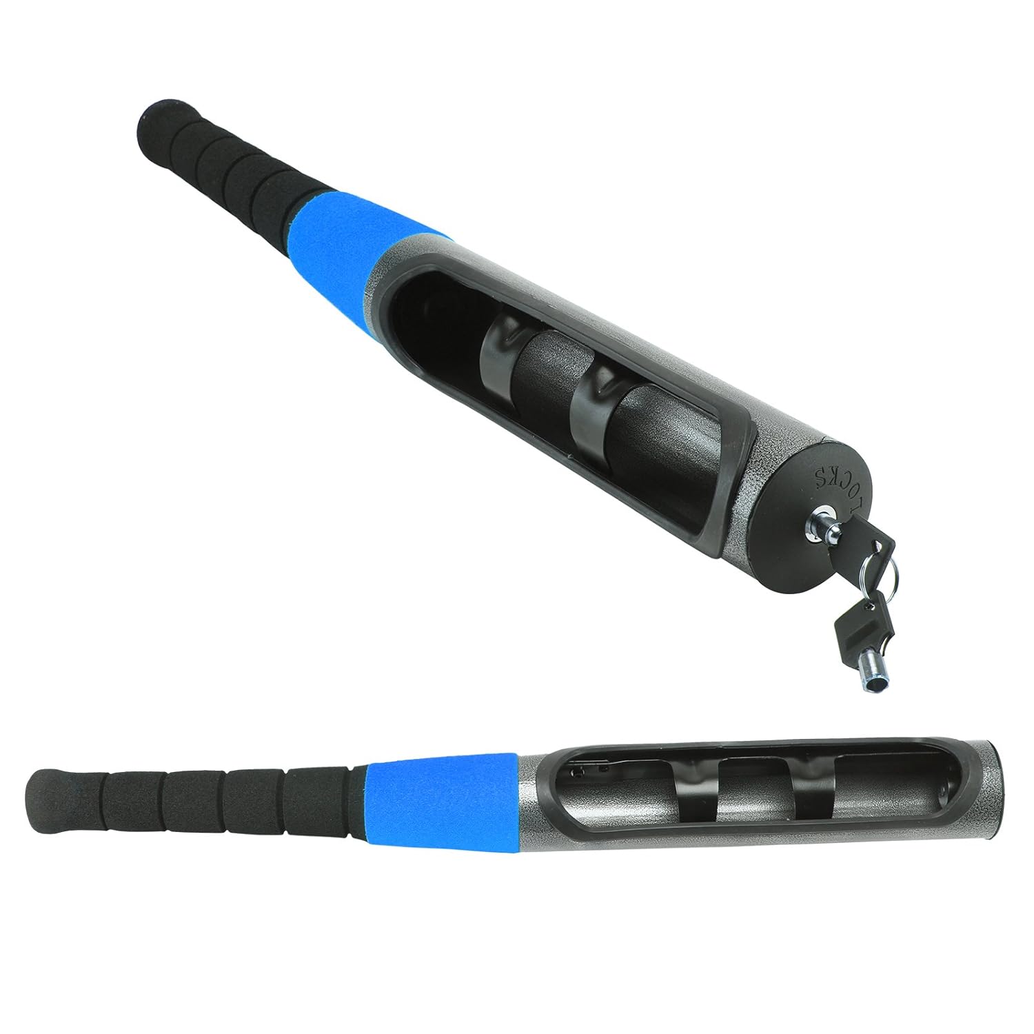 MultiWare Steering Lock Baseball Bat Anti Theft Vehicle Steering Wheel Security Heavy Duty Blue