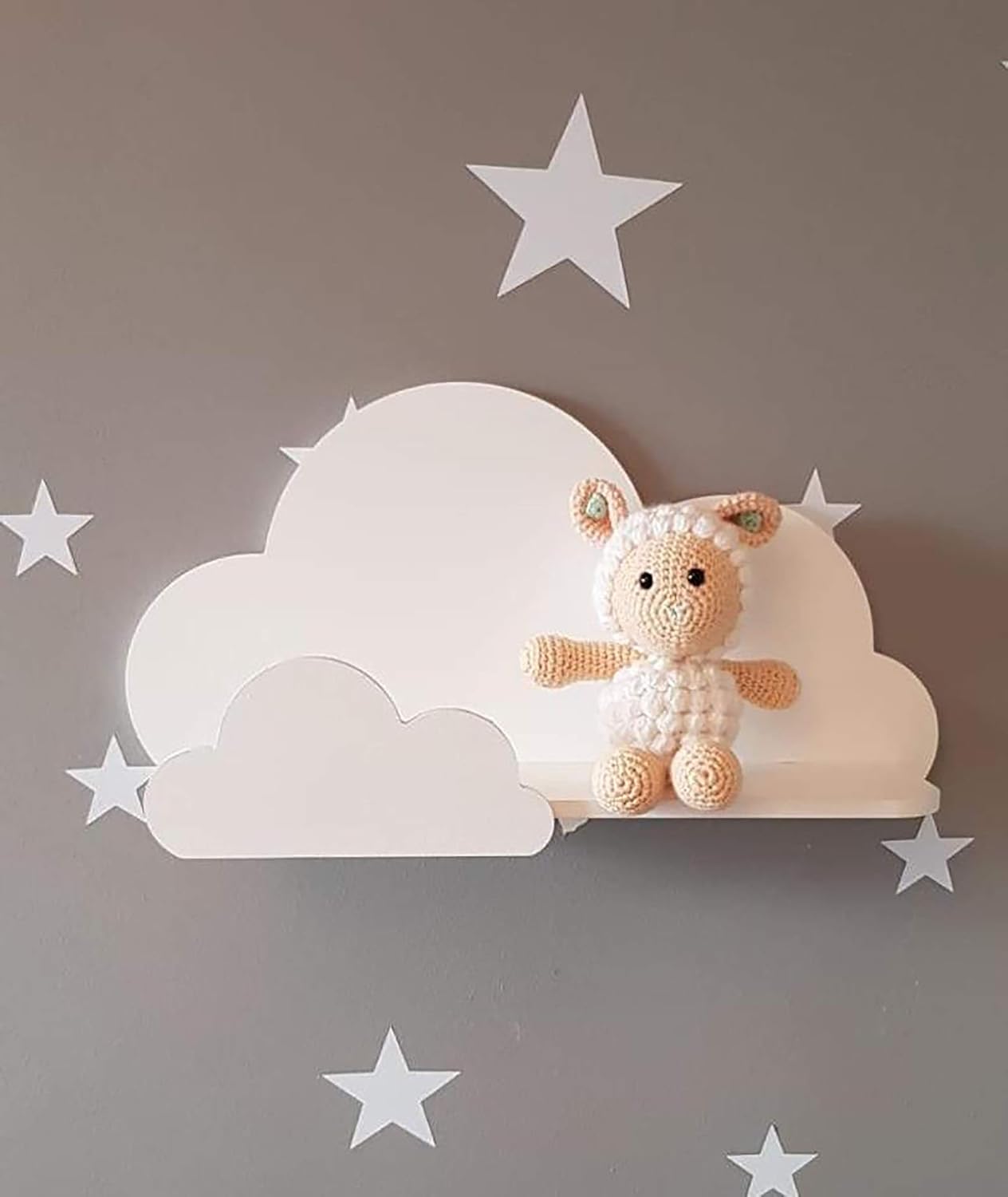 wooden shelves for nursery