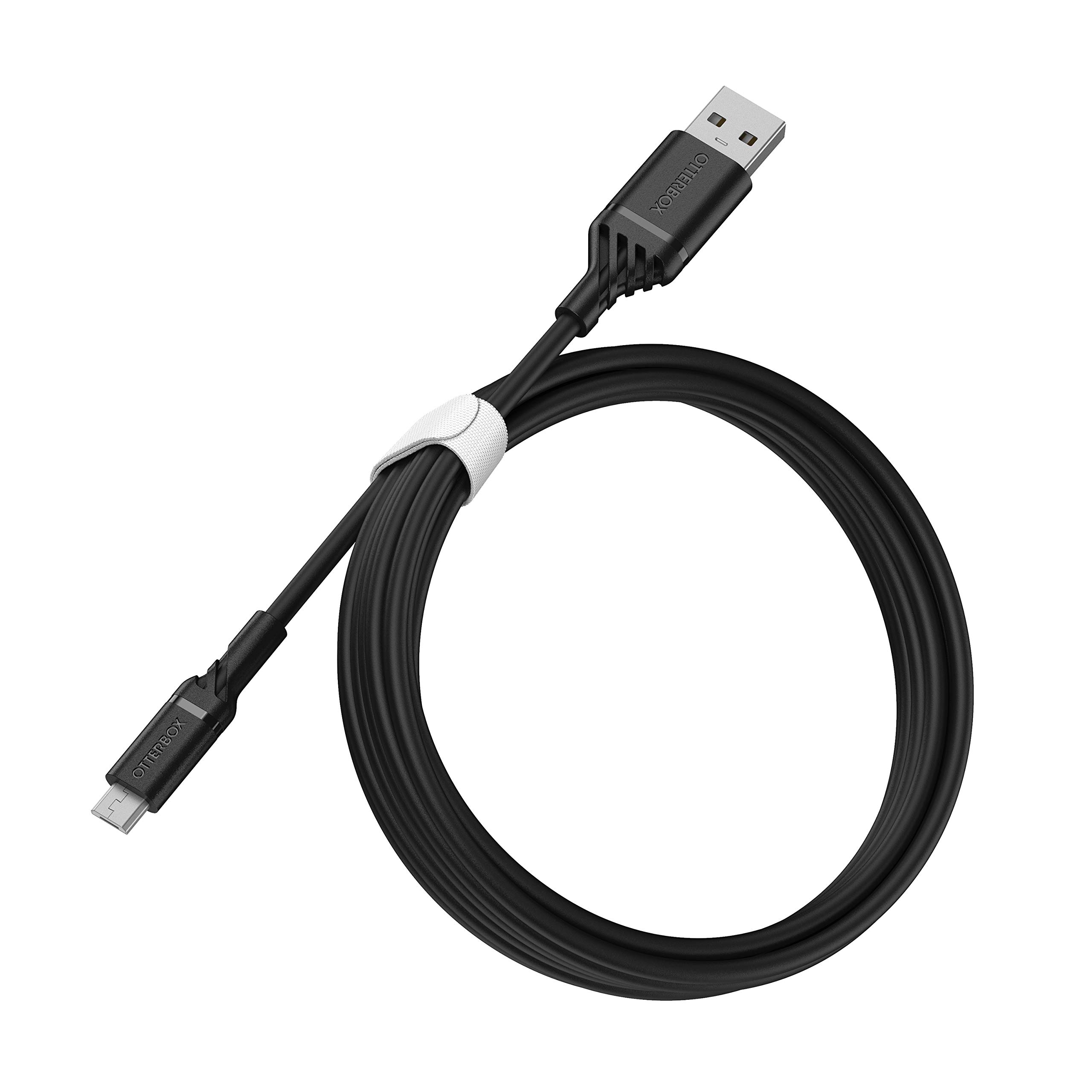 OtterBox Reinforced USB-A to Micro USB Cable, Charging Cable for Smartphone and Tablet, Ultra-Rugged, Bend and Flex Tested, 2M, Black — image 1
