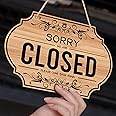 CARGEN Open Signs - Double Sided Open Closed Sign Business Hours Hanging with Rope Hours of Operation for Business Walls Window Shop Bar Hotel