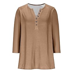 Fall Tops for Women 2025 Casual Button Down Henley
