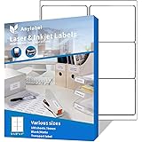 Anylabel 6 UP 3-1/3" x 4" Easy Peel Shipping Address Labels for Laser/Ink Jet Printer Permanent Adhesive (100 Sheets…