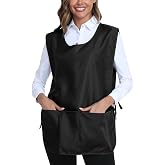 Xeoxarel Unisex Cobbler Apron with 3 Deep Pockets, Smock Vest Apron | Multiple colors available, Blank No-Logo, Adjustable Drawstring &amp; Side Ties, Applicable for Cooking, Kitchen,Garden, Cleaning