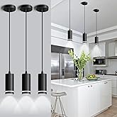OKELI Mini Pendant Light, Black Modern Pendant Light Fixtures, LED Pendant Lighting for Kitchen Island, COB Lamp Bead, ETL,12