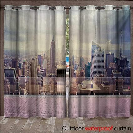 Amazon Com Blountdecor Modern Grommet Top Curtain New York City