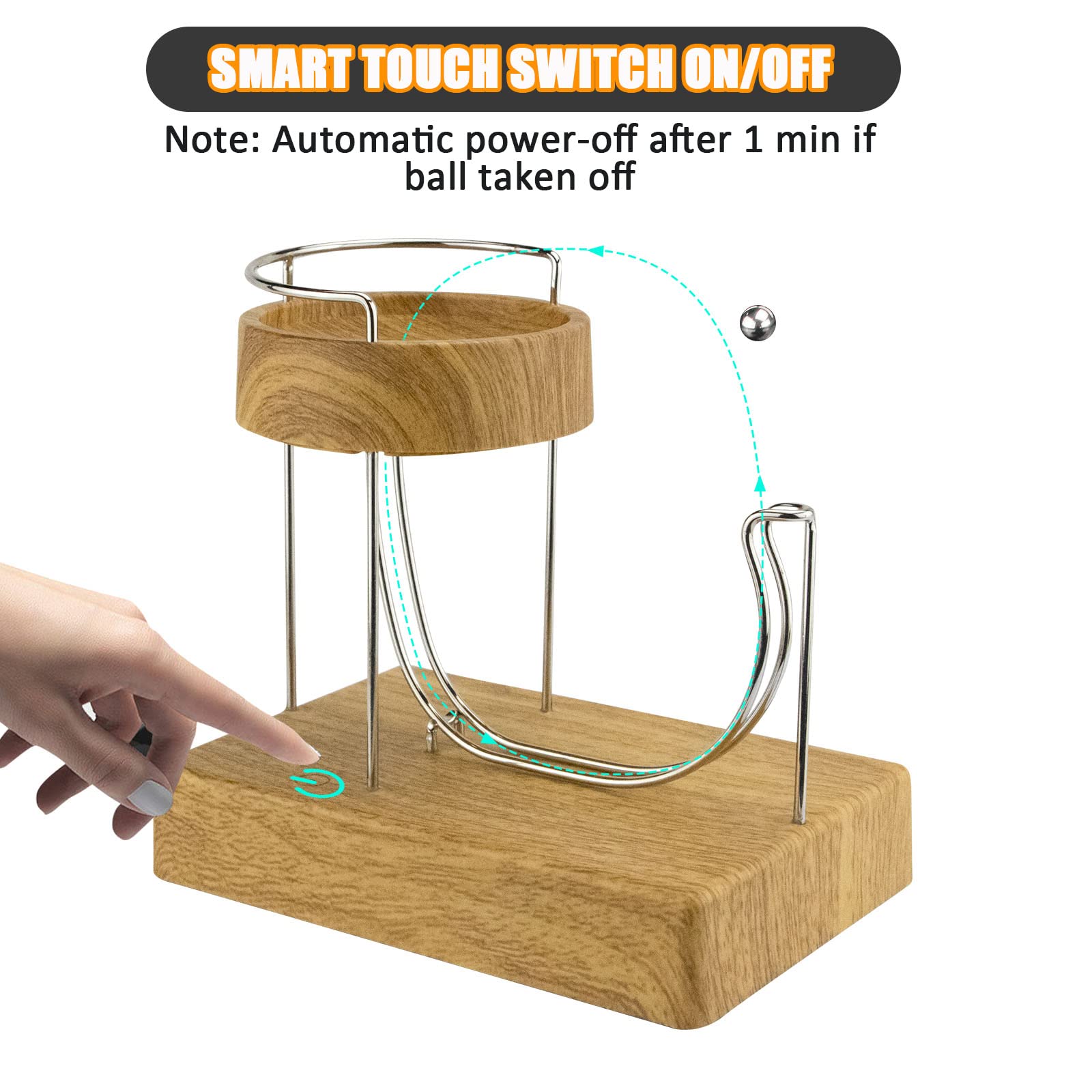 Gyroscope électronique à mouvement perpétuel, merveilleux plateau rotatif qui tourne pendant des heures, charmant jouet magnétique, décoration de la maison