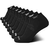 Reebok Mens Quarter Socks - 8 Pack Performance Arch Support Socks - Cushioned Athletic Socks for Men (Shoe Size: 6-12.5)