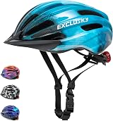 Exclusky Kids Bike Helmet 50-57cm Adjustable 5-13 Black Blue