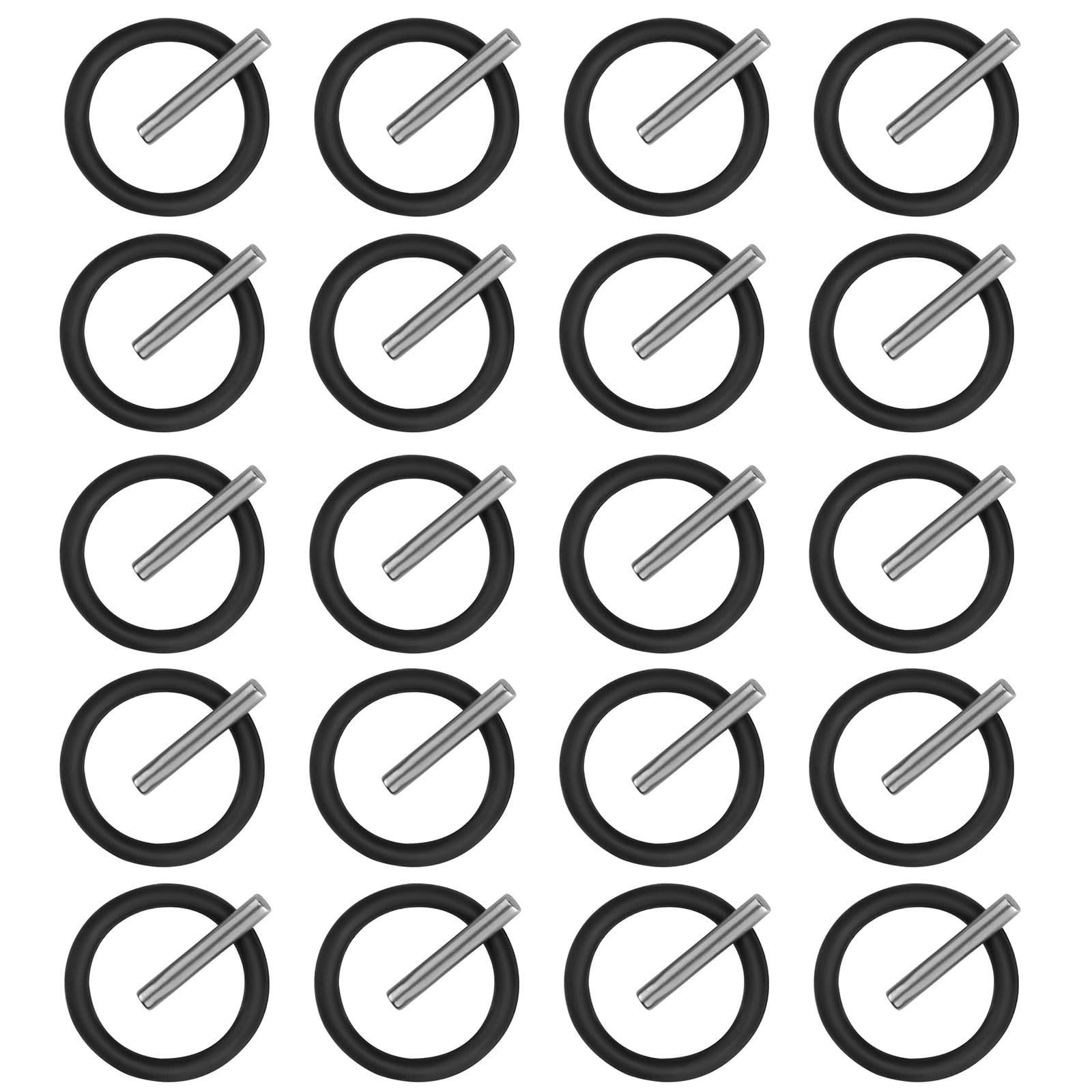 Wmzjnljy 40pcs Replacement Pin and O-Ring 4 mm Impact Ring and Pin 3 x 25mm Socket Pins for 1/2" Impact Socket Scaffolders for Impact Wrench, Pressure Washer(Z21-40)