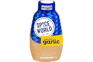 Spice World Squeezable Minced Garlic – Value 20oz Garlic Container – Ready-to-Use Seasonings for Cooking, Simply Squeeze the Convenient Package to Easily Add Flavor Without the Prep Work or Mess