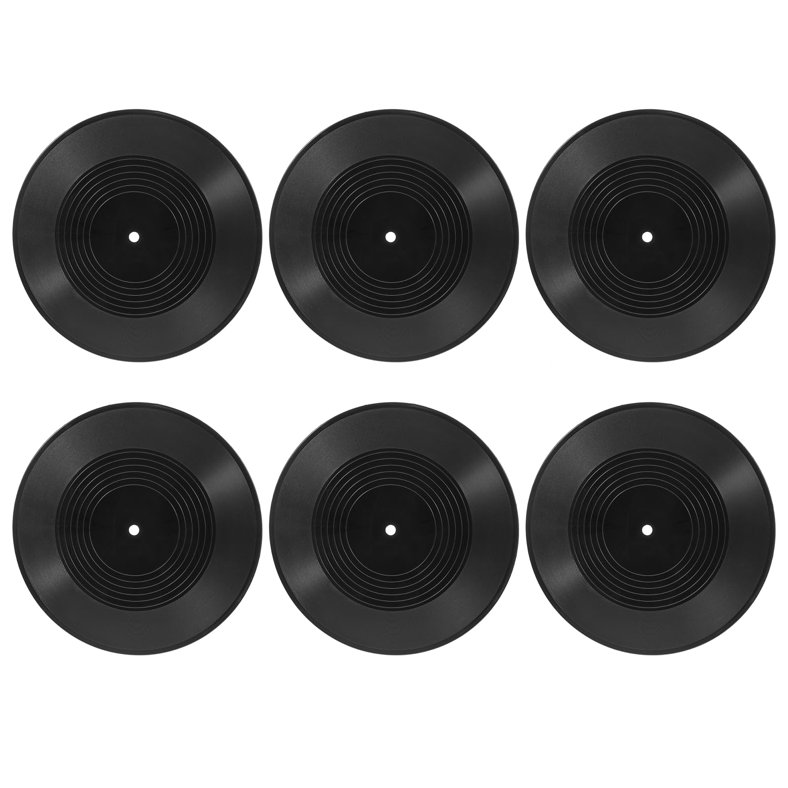 Photo 1 of 12 Inch Blank Vinyl Records Decor, 6PCS Fake Records Vintage Decorations Faux Vinyl Record Wall Display Retro Vinyl Records for Music Party Studio Home Room Wall Decor DIY Project