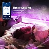 phopollo 15m RGB Led Strip Lights for Bedroom WiFi Alexa Google App Music Sync view 6