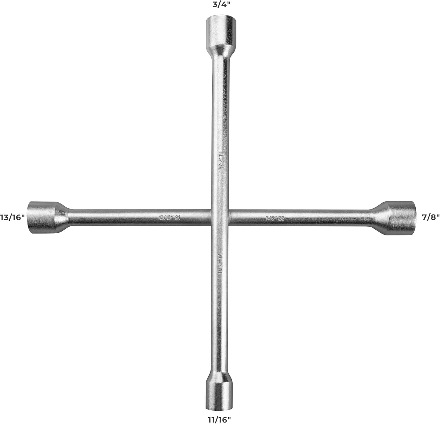 CARTMAN 14" Heavy Duty Universal Lug Wrench, 4-Way Cross Wrench: Automotive