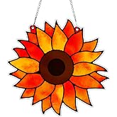Qyeahkj Sun Flower Craft Kits Stained Glass Kit Sunflower Sticker Glass Made Easy Activity Kit Decorations Sun Flower Suncatcher Kits Home Indoor Art Game Activities Favors