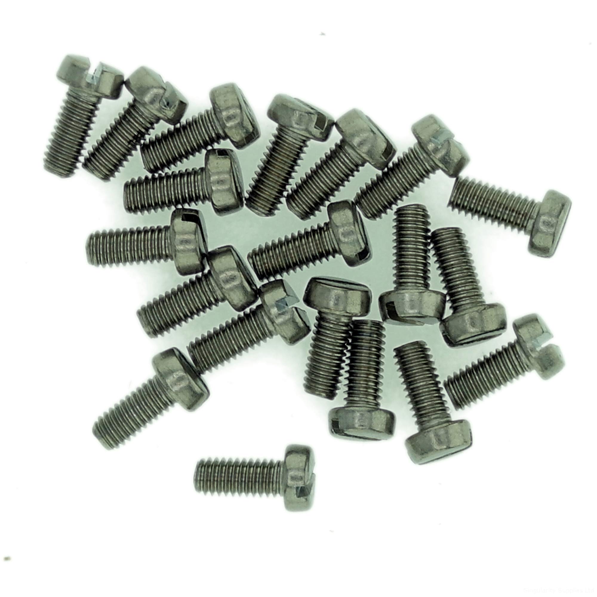 M3.5 (3.5mm x 25mm) Slot Cheese Machine Screw (Bolt) - Stainless Steel (A2) (Pack of 20)