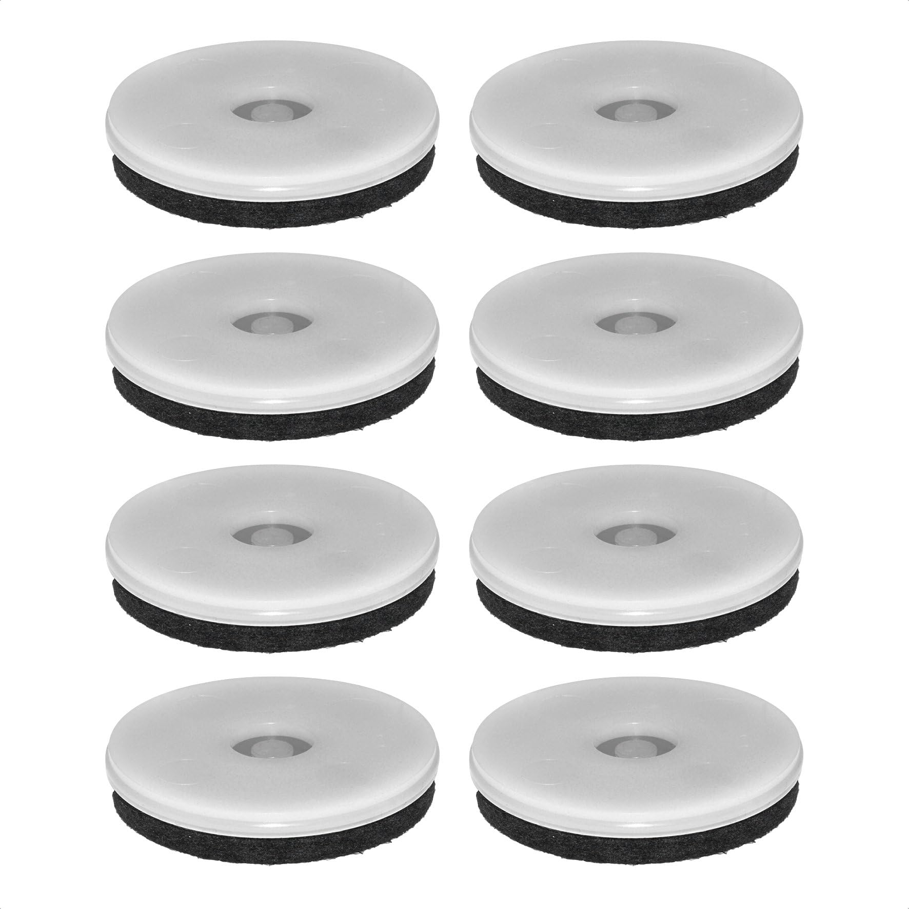 WAGNER QuickClick® Felt glides furniture glides chair glides replacement I 8pcs. set replacement glides exchangeable - felt robust NATURAL - Ø 50 mm - for base Ø 50 mm - Made in Germany - 15804400