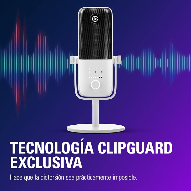 Wave:3 White, micrófono Condensador USB