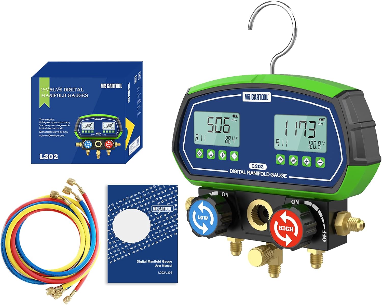 Tools & Equipment Refrigerator L302 R134A HVAC Digital Manifold Gauge