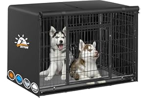 Zettum Dog Crate Cover 36 Inch - 600D Kennel Crate Covers for Dog Cage Waterproof & Heavy Duty, Small Dog Cage Cover Universa