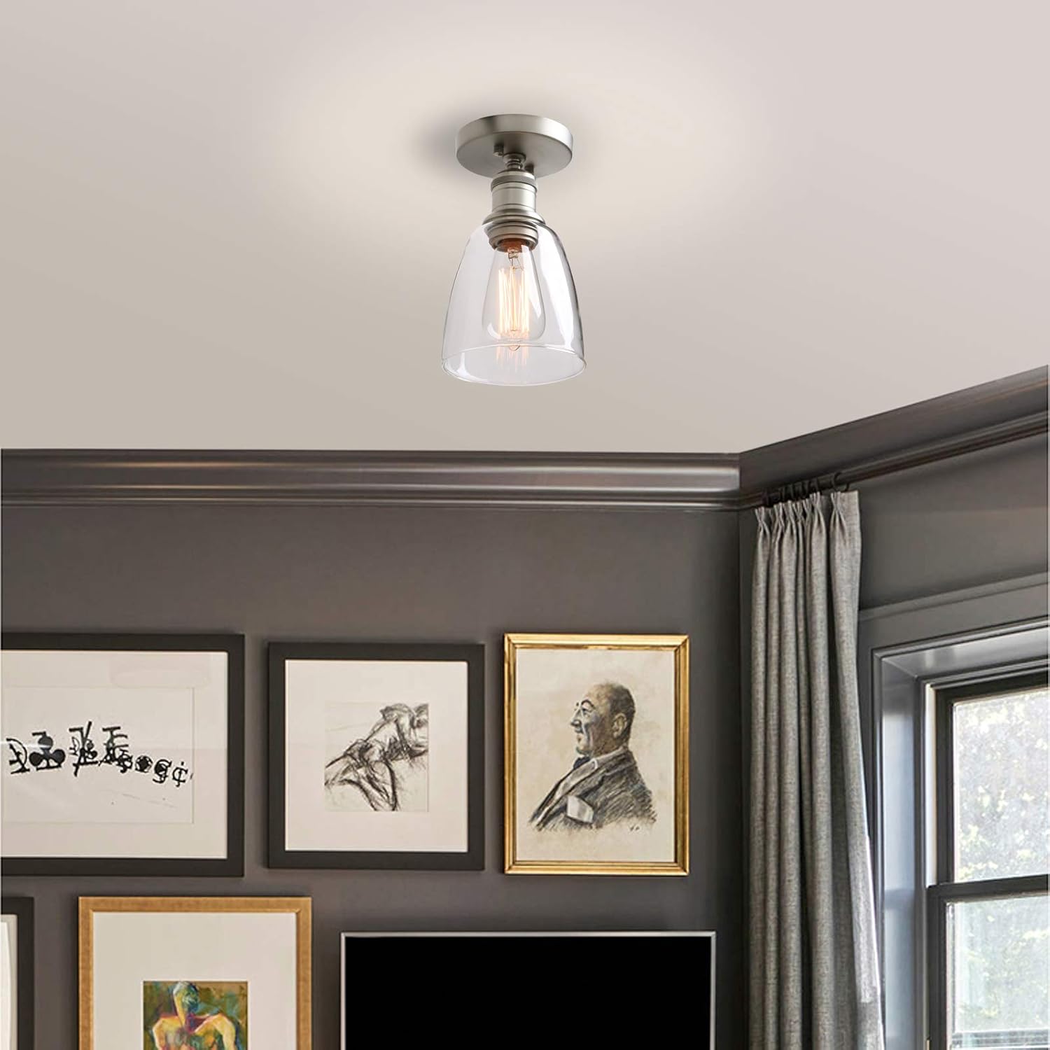 Yosoan Lighting Loft Bar Ceiling Pendant Light Fitting for Kitchen Island Living Room Bedroom Dining Room Bathroom - Image 4