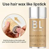 HQDA Hair Wax Stick & Pink Brush Set 75g Anti-Frizz Edge Control view 5