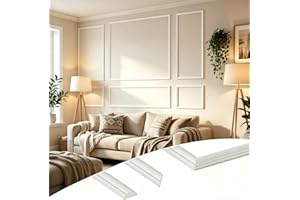 Lilvduybz 3 Set Peel and Stick Wall Molding Kit, Easy Install Pre-Cut Wainscoting Panels, Ready to Assemble Wainscoting Accen