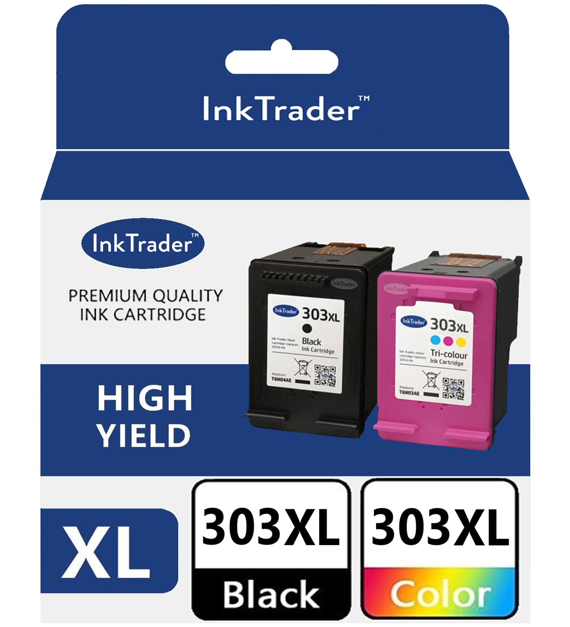 Ink Trader 303XL Ink Cartridge Replacement Black and Colour For HP 303 XL Compatible With ENVY Photo 6220 6230 6234 6252 6255 6258 7100 7120 7134 7820 7830 7155 7865 TANGO TANGO X