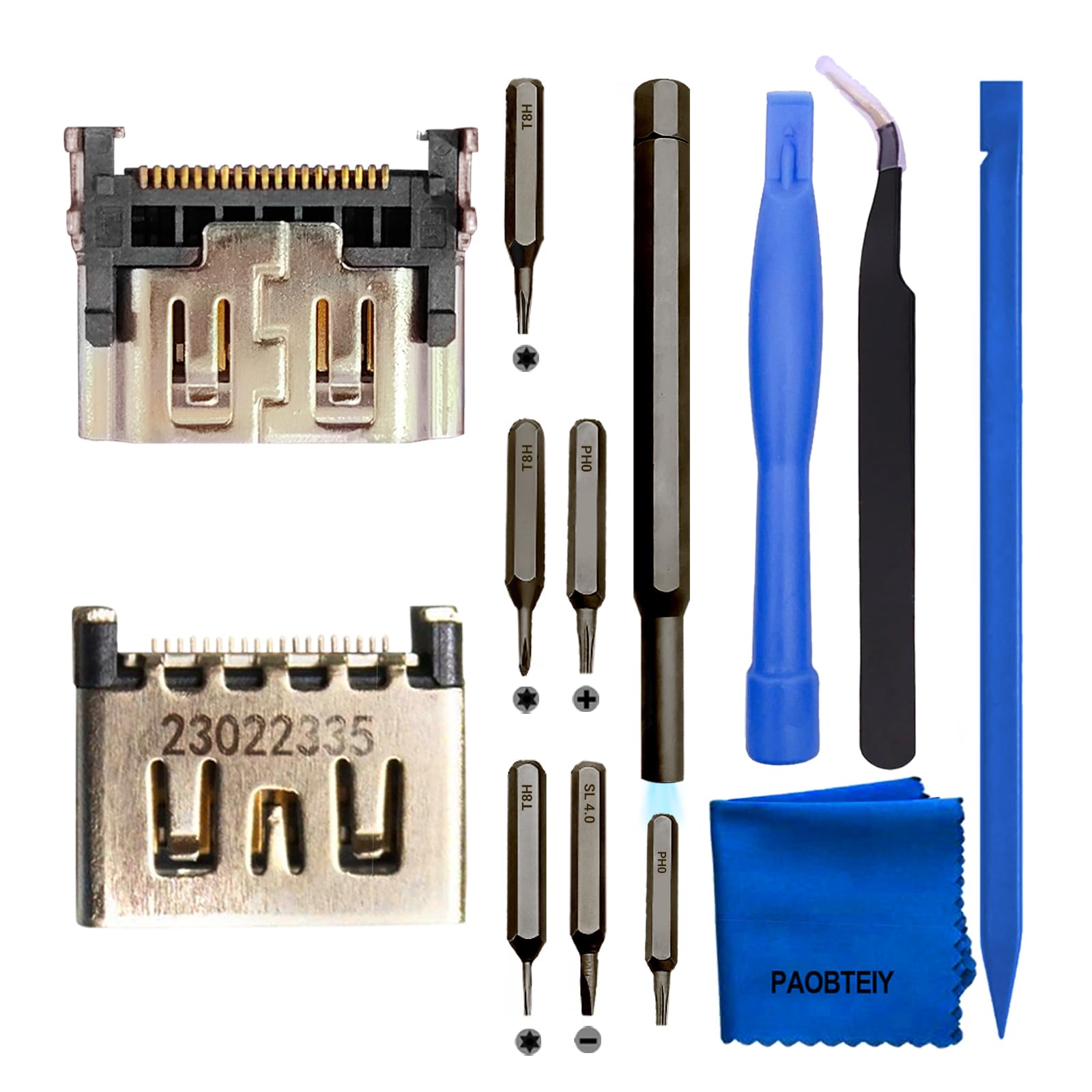 PAOBTEIY 2pcs HDMI Port Replacement for Playstation 5 With 10-in-1 Kits, HDMI Display Socket Connector Jack for Sony PS5.