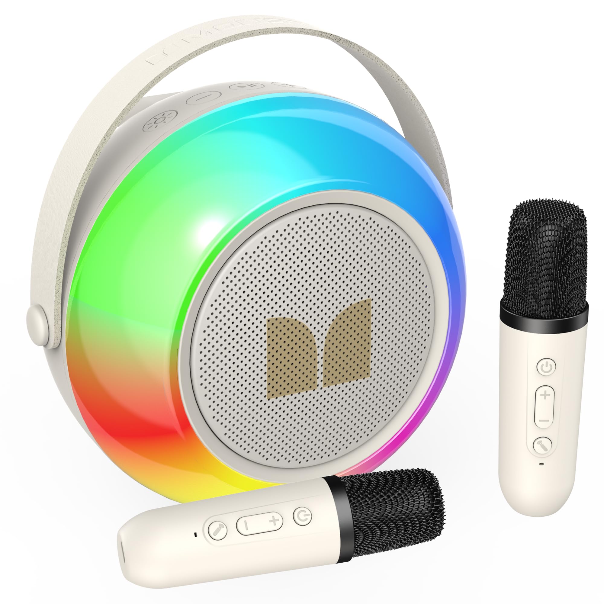 Photo 1 of Monster Mini Karaoke Machine for Kids Adults, Portable Bluetooth Speakers with 2 Wireless Microphones and Lights, Christmas Birthday Gifts Toys for Girls Boys 4, 5, 6, 7, 8, 9, 10, 12+ Toddler