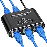 ATLAHET Ethernet Splitter 1 in 4 Out High-Speed 1000Mbps Network RJ45 LAN Splitter Supports Simultaneous Networking of 4 Devi