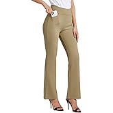 Willit Women's Yoga Dress Pants Bootcut Work Slacks Stretch Office Casual Flare Pants Petite/Regular 4 Pockets 28"/30"
