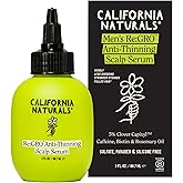 California Naturals Men's Re: Gro Anti-Thinning Scalp Serum, 5% Capixyl with Biotin, Caffeine & Castor and Rosemary Oil, Non-Sticky Cooling Formula, Vegan & Cruelty Free, 3oz