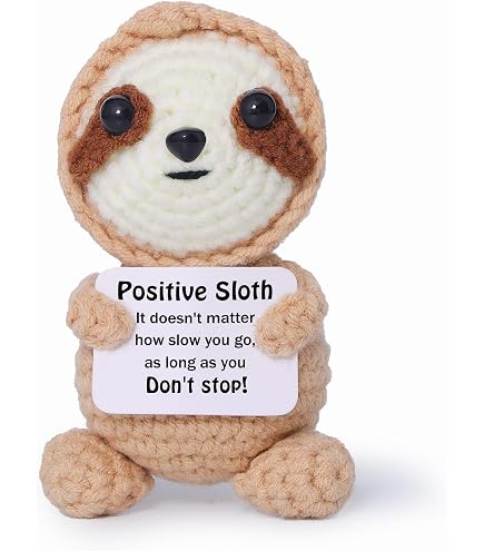 Handmade Crochet Sloth Dog Plush - Emotional Support Doll For Anxiety & Desk Decor (Pickle Buddies)