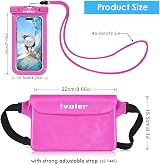 ivoler Waterproof Pouch Bag Phone Case Pink 22x15.5 cm Dry Bag view 2
