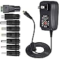 [Upgraded Version] SoulBay 30W Universal AC/DC Adapter Switching Power Supply with 8 Selectable Adapter Tips, Including Micro