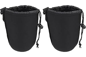Generic Neoprene Lens Pouch 2Pcs Flexible Insulation Protective Cover for DSLR Camera Lens Outdoor