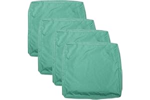 youngseahome Patio Seat Cushion Covers,Washable Slip Covers Replacement,Waterproof Outdoor Furniture Chair Cushion Pillow Seat Cover for Couch,Garden,Sofa,Green,24"×24"×4"(4 Covers Only)