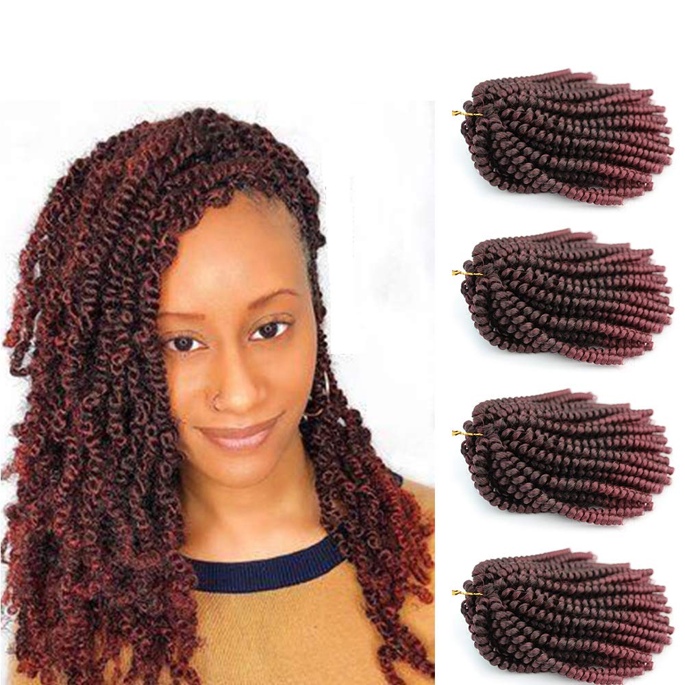 Amazon Com 4pcs Spring Twist Hair 6 Inch Ombre Fluffy Spring
