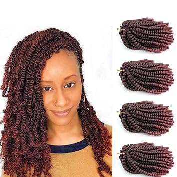 Amazon Com 4pcs Spring Twist Hair 6 Inch Ombre Fluffy Spring