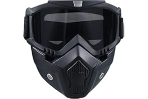 BROYEUR Paintball Mask Anti Fog,Tactical Full Face Mask Ski Mask Goggles Detachable Adjustable,Motorcycle Riding Face Protection