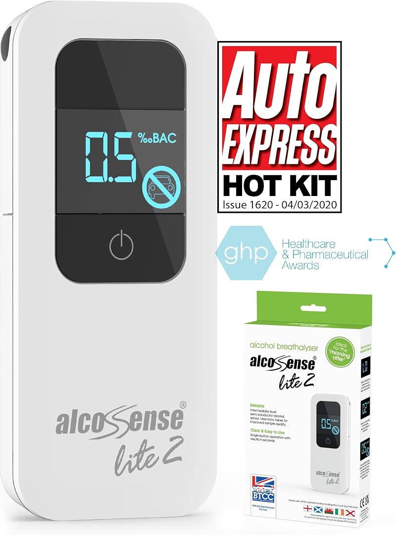 AlcoSense Lite 2 Breathalyser UK & Ireland Drink Drive Alerts