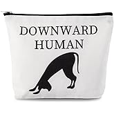 JFEHBFL Yoga Gifts for Women Yoga Lover Gift Makeup Bag Dog Themed Cosmetic Bag Zipper Pouch Birthday Christmas Graduation Gifts for Women Friends Teacher