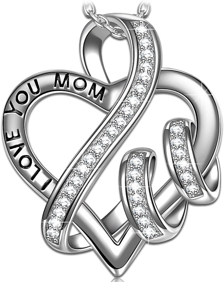 Susan Y Link of Heart Necklace for Women made with Swarovski crystals, Patent Design, Elegant Jewellery Box for Every Special Moment