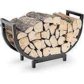 Dicasser Firewood Rack Outdoor and Indoor Firewood Storage, 24 INCH Double Coated Fire Wood Organizer, Waterproof Rustproof S